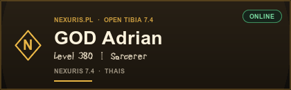 Signature for player GOD Adrian