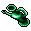green vase